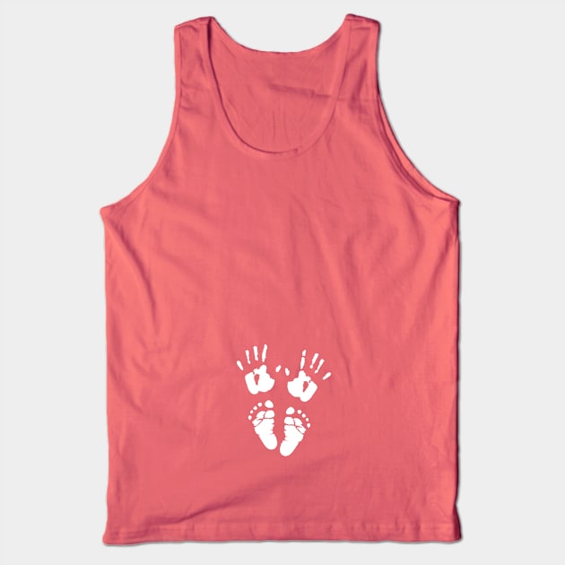 Hands and Feet Maternity T-shirt Tank Top by KazSells